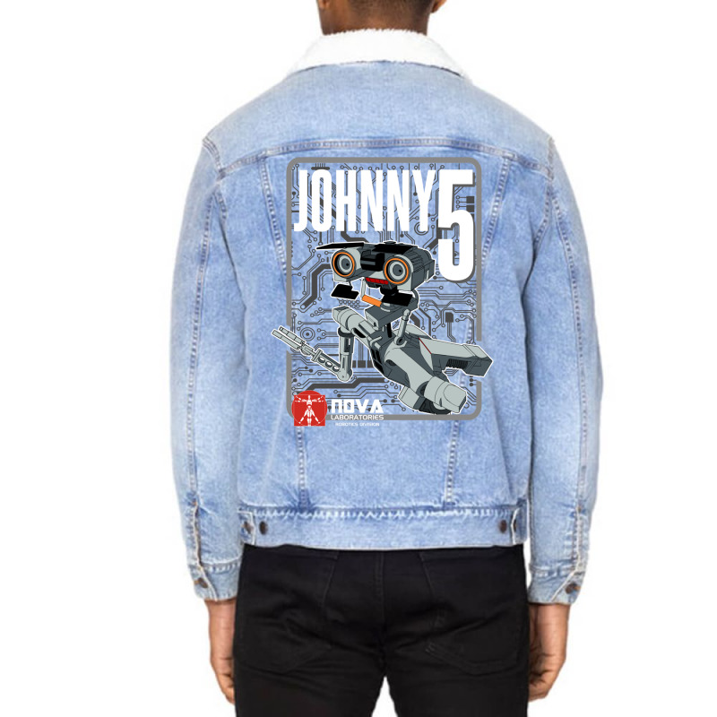 Nova Laboratories Johnny Five Unisex Sherpa-Lined Denim Jacket by direkibantoso | Artistshot