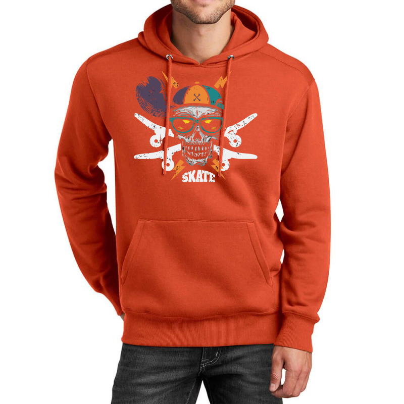 Skateboarding Skull Unisex Hoodie | Artistshot