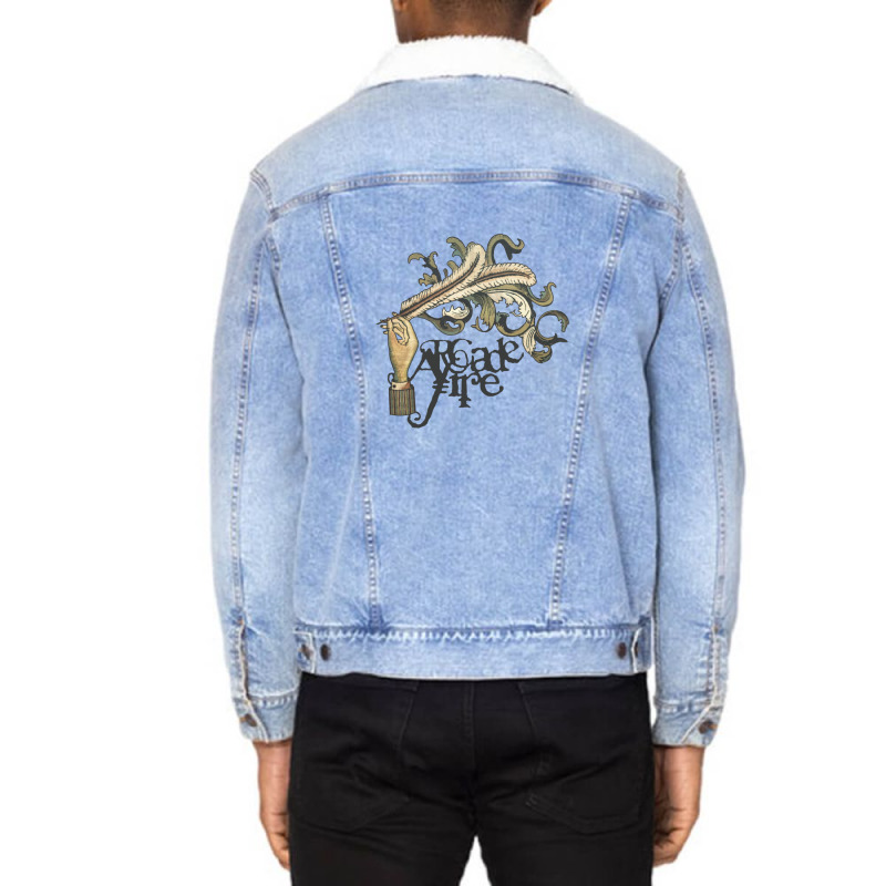 Arcade Fire - Funeral Unisex Sherpa-Lined Denim Jacket by AmyHogan | Artistshot