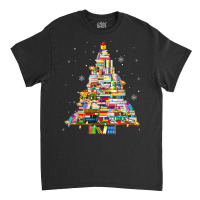 Christmas Library Tree Lights For Librarian And Book Lover T Shirt Classic T-shirt | Artistshot