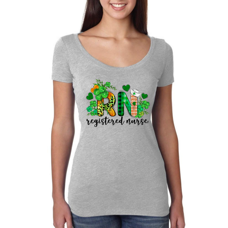 St. Patricks Day Registered Nurse Rn Women's Triblend Scoop T-shirt | Artistshot