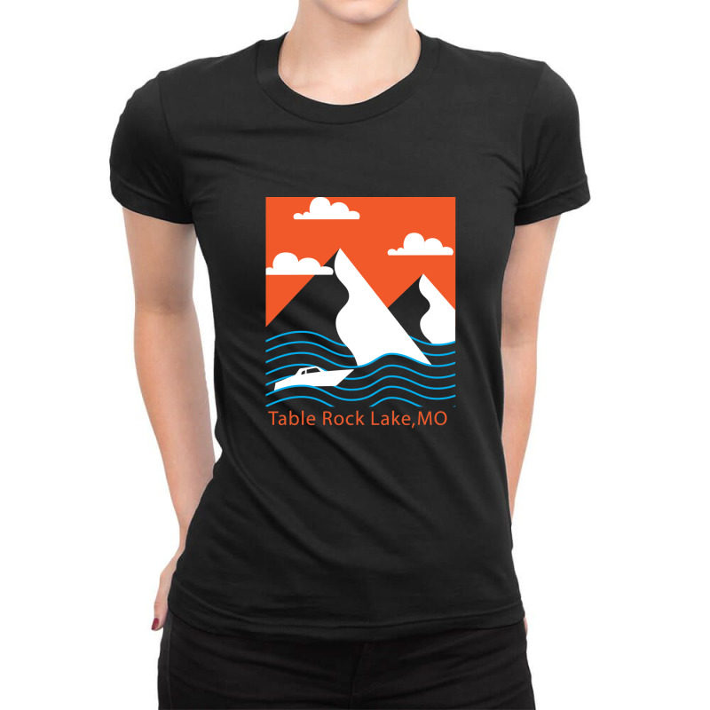 Table Rock Lake Mo Ladies Fitted T-Shirt by Alexsmith | Artistshot