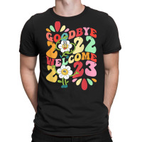 Goodbye 2022 Hello 2023 Welcome Cat Rabbit Year Art On Back T Shirt T-shirt | Artistshot