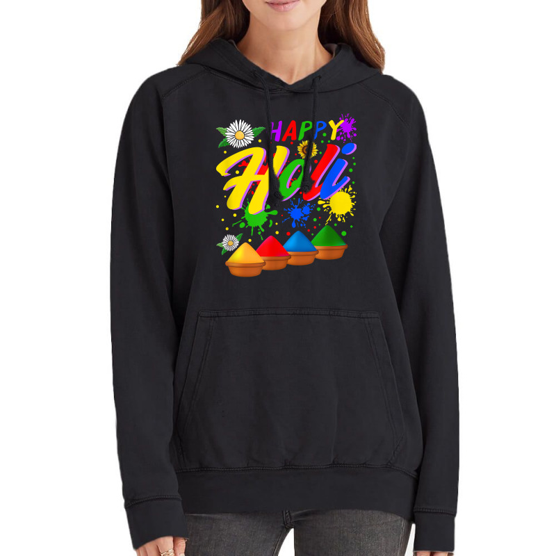 Happy Holi Festival Colors Festival Holi Festival Lover Holi T Shirt Vintage Hoodie | Artistshot