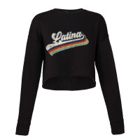 Cool Retro Latina Woman Mexican Girl Idea T Shirt Cropped Sweater | Artistshot