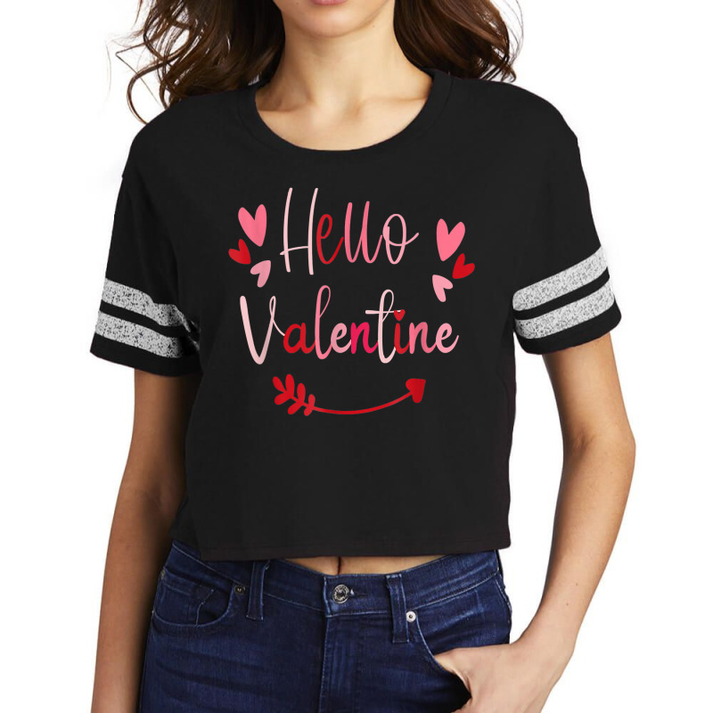 Hello Valentine 2023 Valentine Graphic Designs Valentine Tee T Shirt Scorecard Crop Tee by latodorjnb | Artistshot