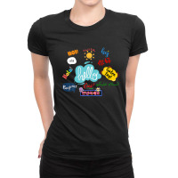 Hello Multilingual Learner Teacher Traveler Back To School Ladies Fitted T-shirt | Artistshot