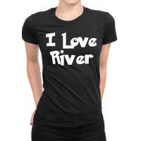 I Love River Puppy Dog T Shirt Ladies Fitted T-shirt | Artistshot