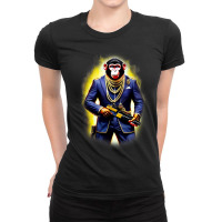 The Angry Monkey Funny Design For Man And Woman Ladies Fitted T-shirt | Artistshot