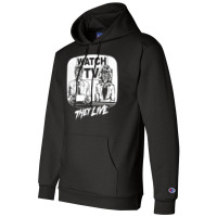 Watch Tv   They Live   Side Champion Hoodie | Artistshot