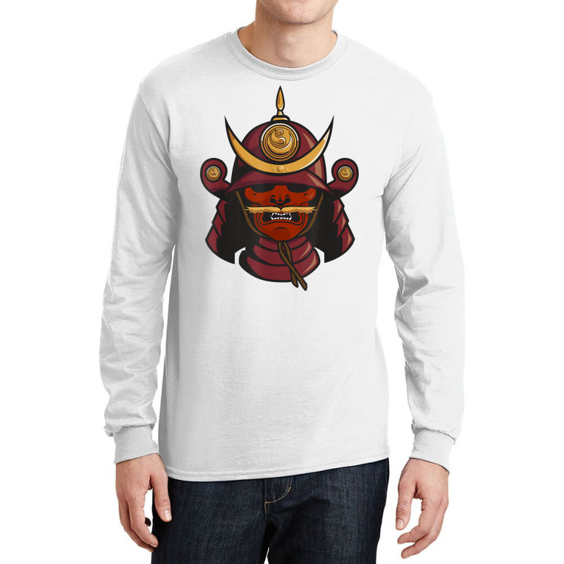 Samurai Warrior Mask Japan Yoroi Menpo T Shirt Long Sleeve Shirts by polioukhi | Artistshot