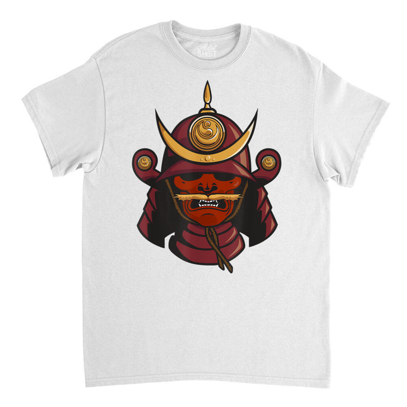 Samurai Warrior Mask Japan Yoroi Menpo T Shirt Classic T-shirt by polioukhi | Artistshot