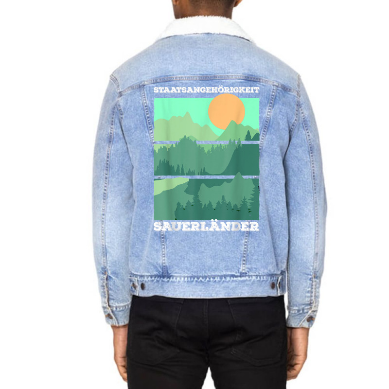 Sauerland Saying State Authority Sauerländer T Shirt Unisex Sherpa-Lined Denim Jacket by polioukhi | Artistshot