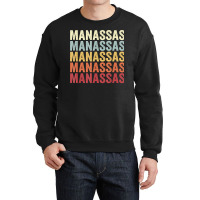 Manassas Virginia Manassas Va Retro Vintage Text T Shirt Crewneck Sweatshirt | Artistshot