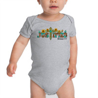 Leopard Sunflower Justified Romans 45 Christian Religious T Shirt Baby Bodysuit | Artistshot