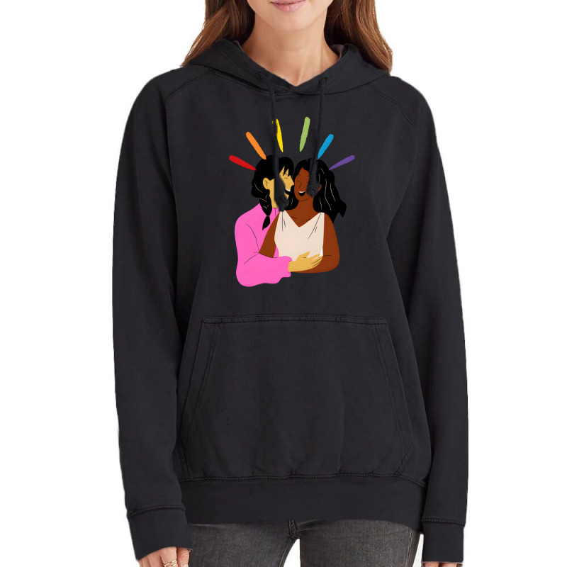 Artistshot Hot Trend Lesbian Love Bisexual Gay Pride Lesbian Lesbian C Vintage Hoodie | Artistshot