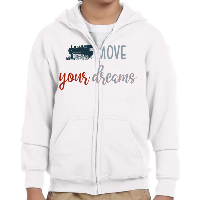 Move Your Dreams Youth Zipper Hoodie by Tanina | Artistshot