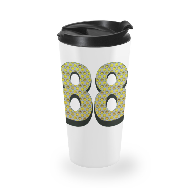 88 Smiley Face Travel Mug | Artistshot