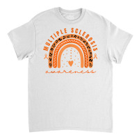 Multiple Sclerosis Awareness Orange Rainbow Ms Warrior Women T Shirt Classic T-shirt | Artistshot