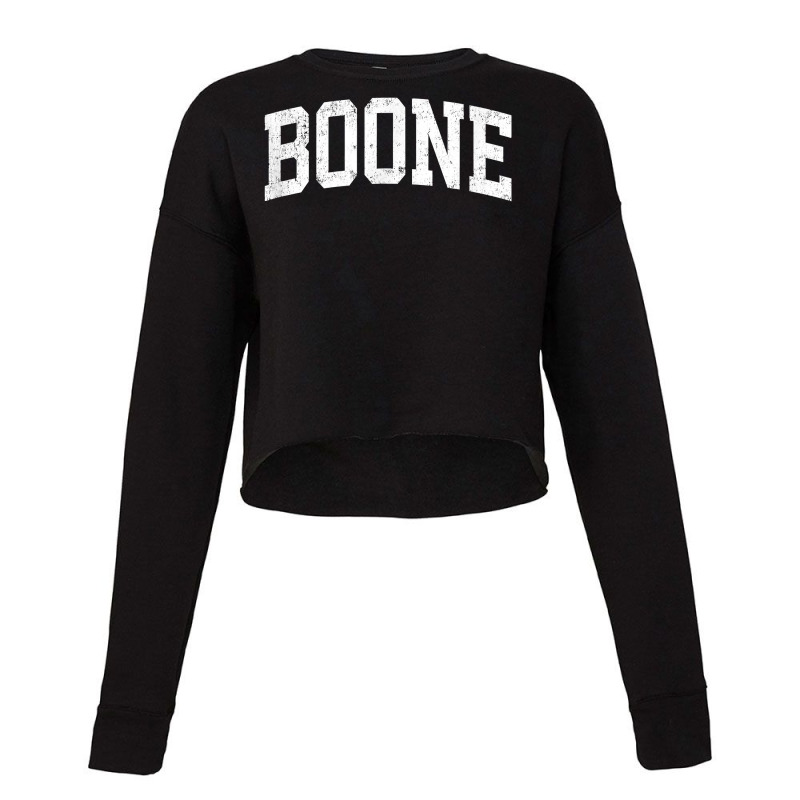 Boone North Carolina Nc Vintage Athletic Sports Design T Shirt Cropped Sweater by wiltoban | Artistshot