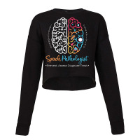 Brain Of A Speech Pathologist Speech Language Therapy Pullover Hoodie Cropped Sweater | Artistshot