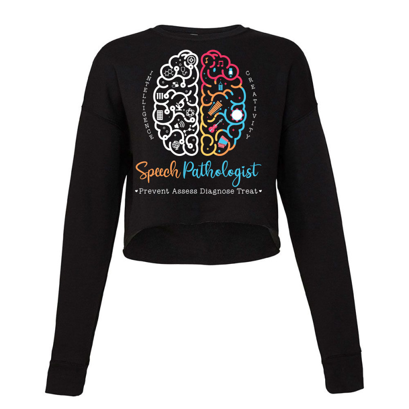 Brain Of A Speech Pathologist Speech Language Therapy Pullover Hoodie Cropped Sweater by wiltoban | Artistshot