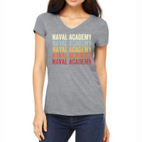 Naval Academy Maryland Naval Academy Md Retro Vintage Text T Shirt Women's V-neck T-shirt | Artistshot