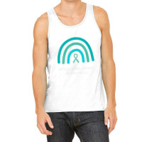 Teal Rainbow Ribbon - Myasthenia Gravis Awareness Support Tank Top | Artistshot