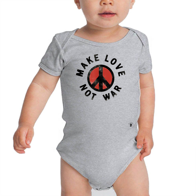 Make Love Not War Peace 60s 70s Retro Design T Shirt Baby Bodysuit by catotdmontis | Artistshot