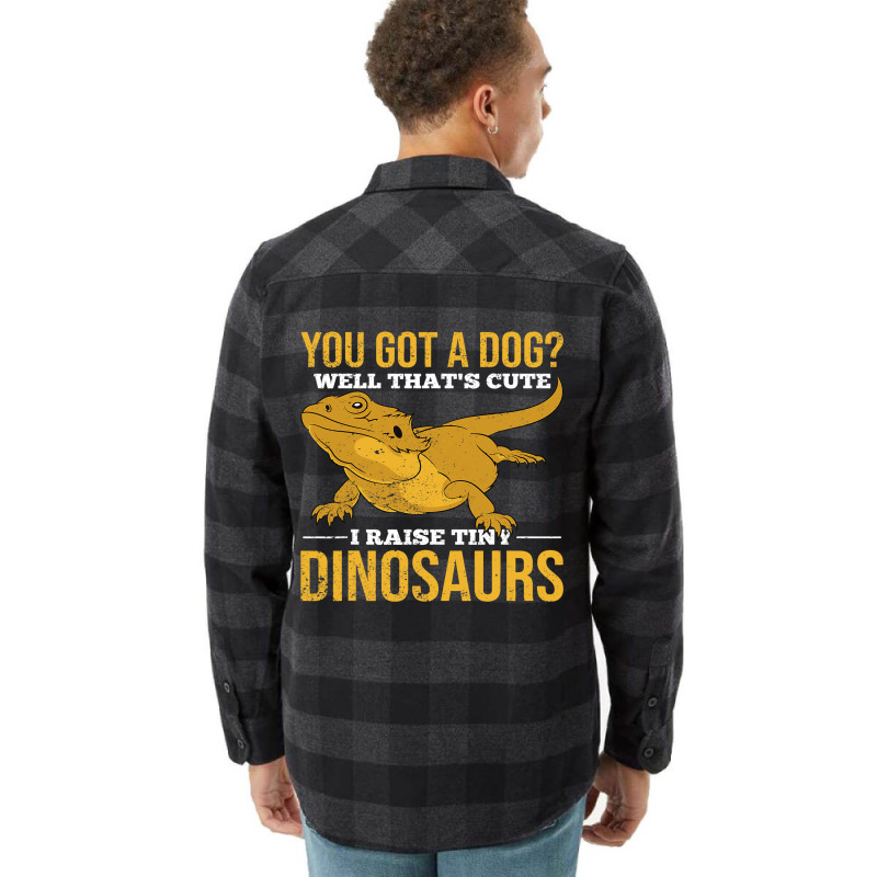 Tiny Dinosaurs Animal Pet Owner Reptile Funny Bearded Dragon Flannel Shirt by AURRADILLARD | Artistshot