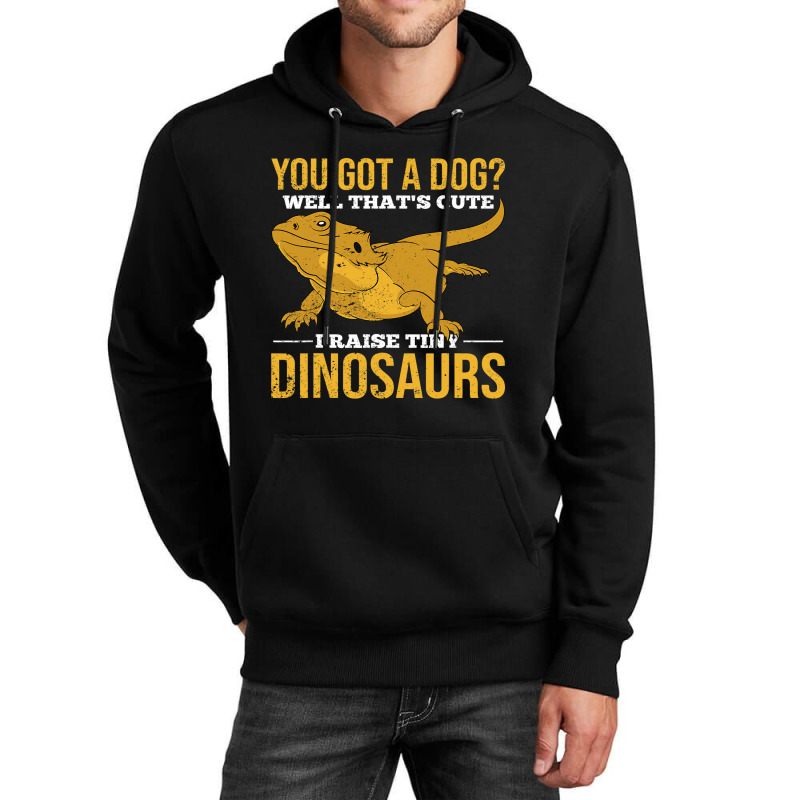 Tiny Dinosaurs Animal Pet Owner Reptile Funny Bearded Dragon Unisex Hoodie by AURRADILLARD | Artistshot