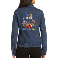 Tio Of The Birthday Boy Ringmaster Circus Birthday Party Ladies Denim Jacket | Artistshot