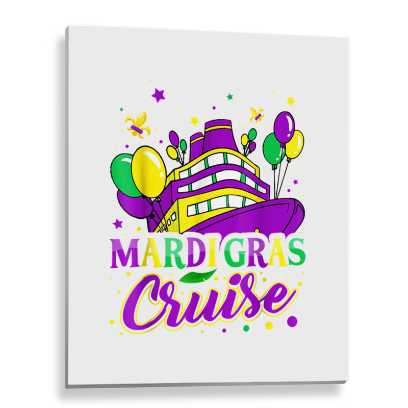 Mardi Gras Cruise Ship Cruising Party Mardi Gras New Orleans T Shirt Metal Print Vertical | Artistshot