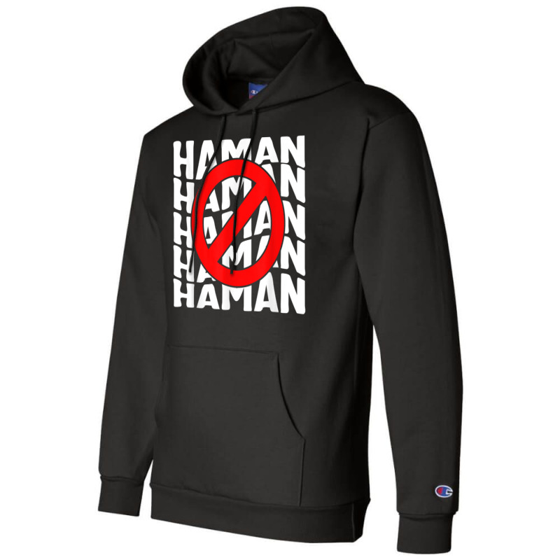 Purim Anti Haman Costume Funny Haman Hebrew Jewish Holiday C T Shirt Champion Hoodie | Artistshot