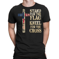 I Stand The Flag Kneel The Cross Us T-shirt | Artistshot