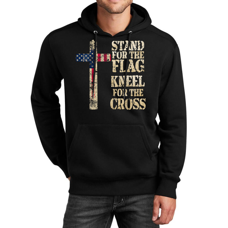 I Stand The Flag Kneel The Cross Us Unisex Hoodie by AdeArt | Artistshot