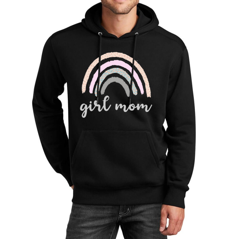 Gift,girl Mom Mama Rainbow With Leopard Skin Print Unisex Hoodie | Artistshot