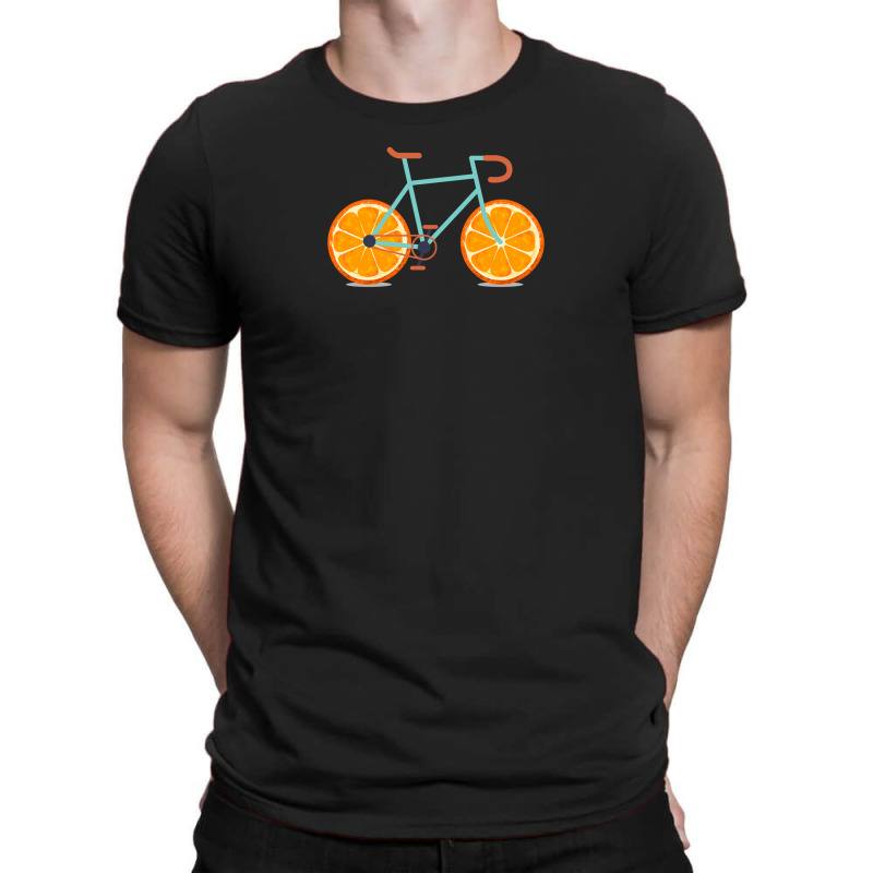 Vintage Bike Bicycle Flower Basket | Orange Fruit T-shirt T-shirt. By  Artistshot