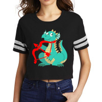 Valentines Day Dragon Red Cupid Bow Scorecard Crop Tee | Artistshot