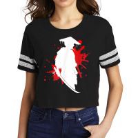 Samurai Warrior With Katana Sword Paint Splash Design T Shirt Scorecard Crop Tee | Artistshot