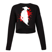 Samurai Warrior With Katana Sword Paint Splash Design T Shirt Cropped Sweater | Artistshot