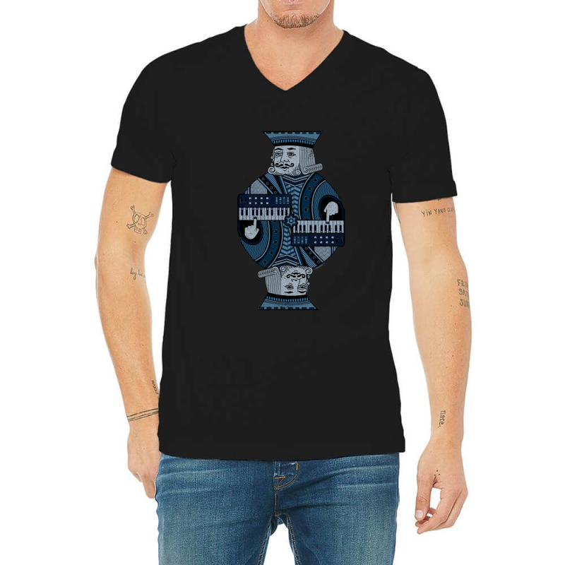 Synthesizer King V-neck Tee | Artistshot