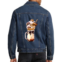 Chocolate Vanilla Milkshake  Caramel Overshake Topped With Pop Men Denim Jacket | Artistshot