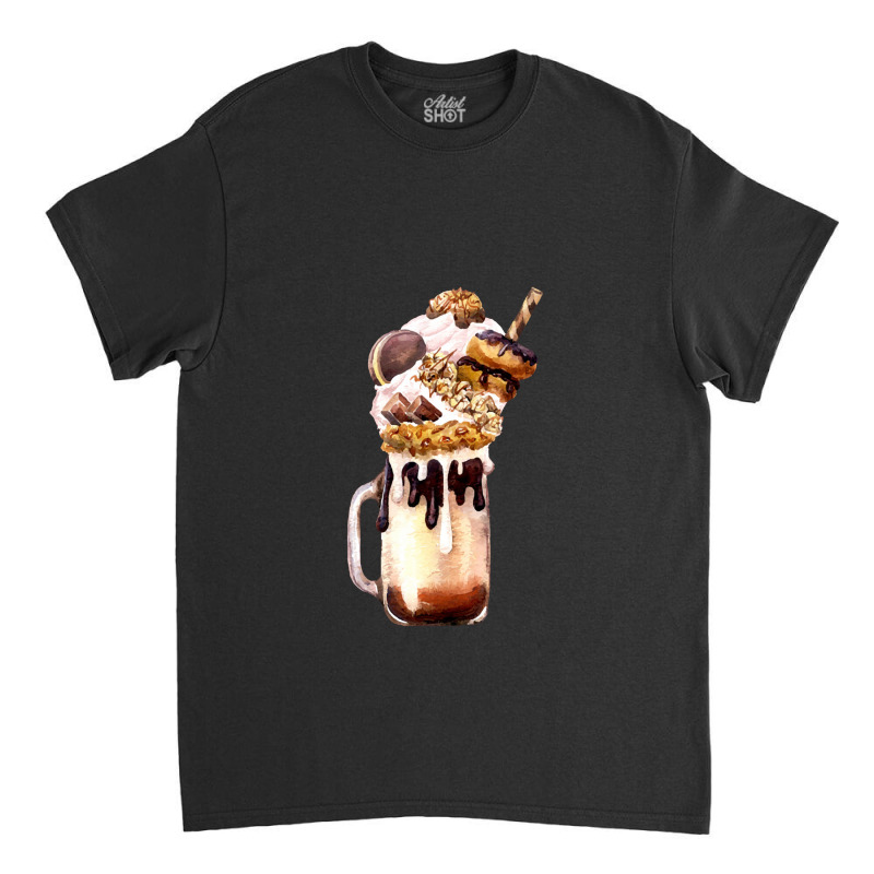 Chocolate Vanilla Milkshake  Caramel Overshake Topped With Pop Classic T-shirt by semartahu | Artistshot