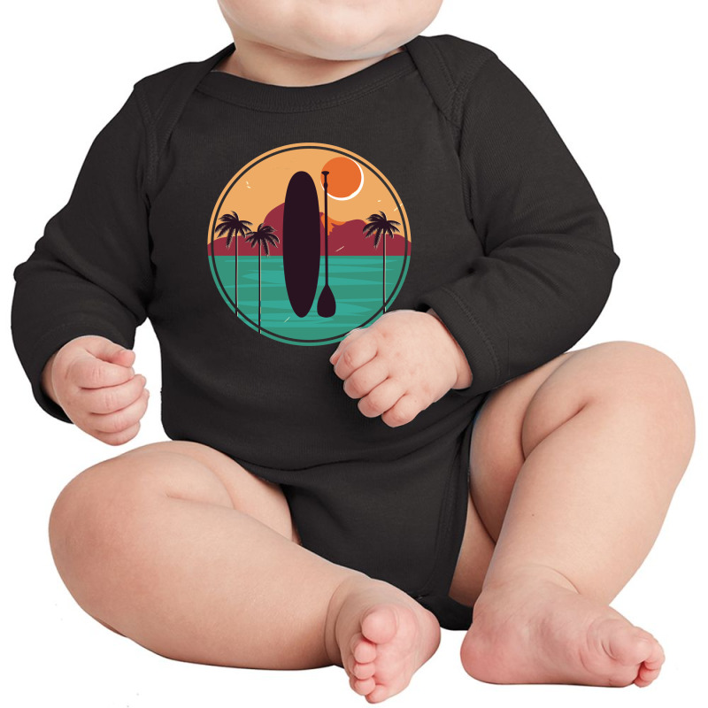 Vintage Summer Stand Up Paddle | Board Sup T-shirt Long Sleeve Baby Bodysuit | Artistshot