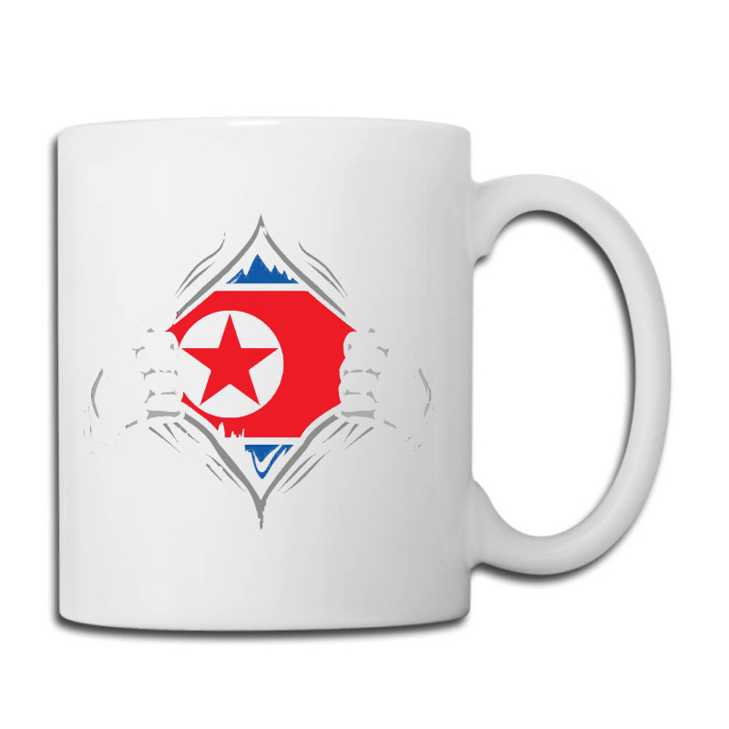 North Korea  Two Hands Ripping Revealing Flag Of North Korea Coffee Mug | Artistshot