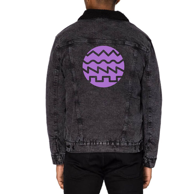 Synthesizer Waveforms 1 Unisex Sherpa-lined Denim Jacket | Artistshot