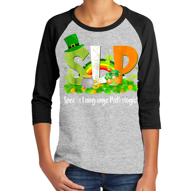 Speech Language Pathologist St Patrick's Day Slp Therapy T Shirt Youth 3/4 Sleeve by angellacz6cstu | Artistshot