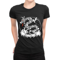 Vaporwave Japanese Retro Dragon Japanese Art 31 Ladies Fitted T-shirt | Artistshot