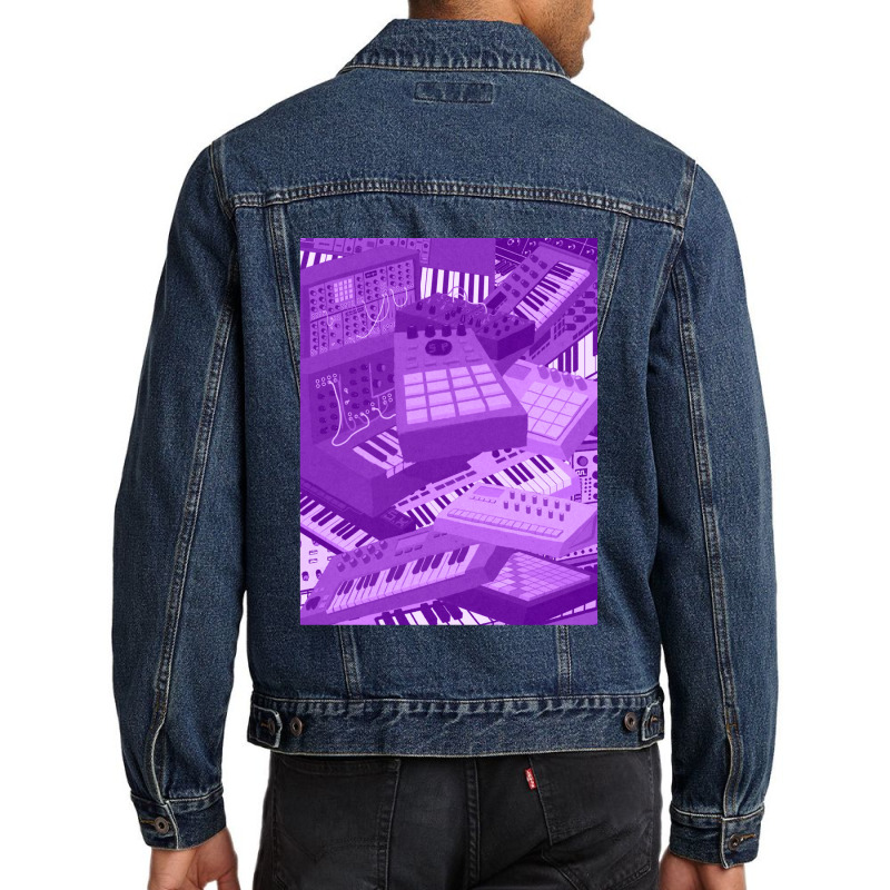 Synths For Electronic Musician 1 Men Denim Jacket by CHARLOTTELYNNTAYLOR | Artistshot